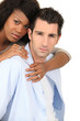 Young couple hugging