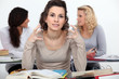 Frustrated university student