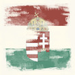Grunge-Flagge Ungarn