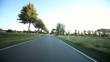 Autofahrt im Sonnenuntergang