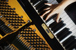 Piano music pianist hands playing