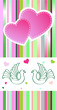 Wedding announcement with doves, vector