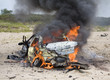 Torched car