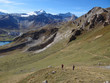 Randonneurs admirant le paysage, Tignes - Haute-Maurienne
