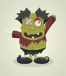 funny vector zombie character