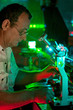 Photo: Scientist engaged in research in his lab Scientist engaged in research in his lab