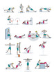 Vektor: Strength training workout Strength training workout