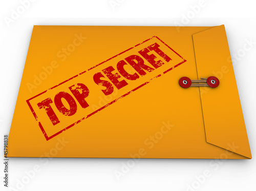 Illustration: Top Secret Confidential Envelope Secret Information Top Secret Confidential Envelope Secret Information