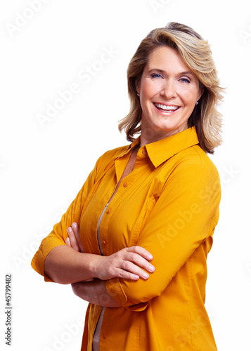 Photo: Happy senior woman. Happy senior woman.