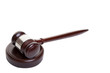 Gavel isolated on white.
