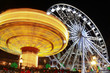 The fair in motion six and big wheel, Glasgow, Scotland