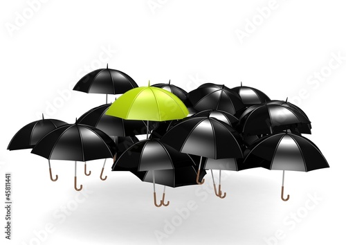 Illustration: Green umbrella Green umbrella