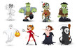 Vector: Detailed Halloween Characters Illustration Set in Vector Detailed Halloween Characters Illustration Set in Vector