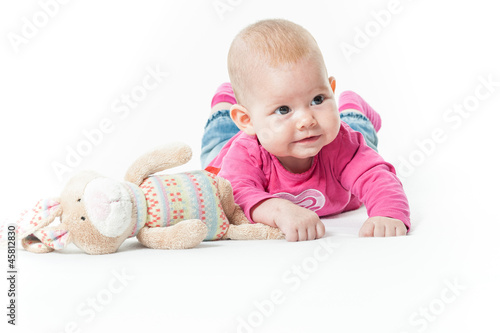 Photo: baby mit stoffhase 4 baby mit stoffhase 4