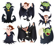 Vector Illustrations of Dracula and Vampires n Monsters