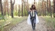 Groom carries his bride