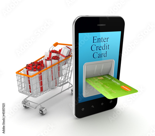 Illustration: Online shopping concept. Online shopping concept.