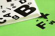 Buch leer und Buchstaben
