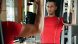 man exercising at the gym