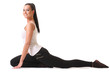 Young woman training yoga