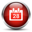 Vektor Kalender Button Rot