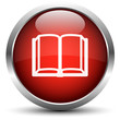 Vektor Buch Button Rot
