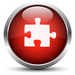 Vektor Puzzle Button Rot