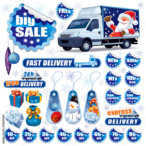Vector: Blue Christmas sale Blue Christmas sale
