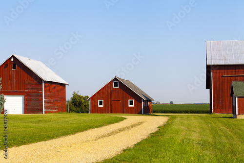 Photo: American Country Farm With Blue Sky American Country Farm With Blue Sky