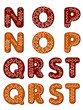 Gingerbread letters from N to T