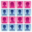 Man and woman avatars