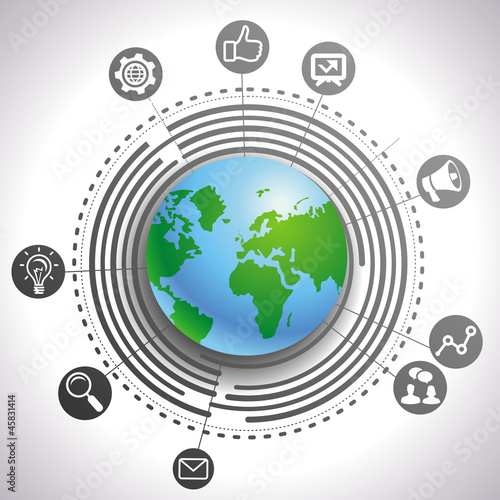 Vector: Vector internet marketing concept Vector internet marketing concept