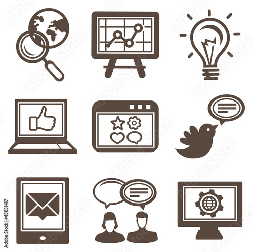 Vector: Vector internet and technology icons Vector internet and technology icons