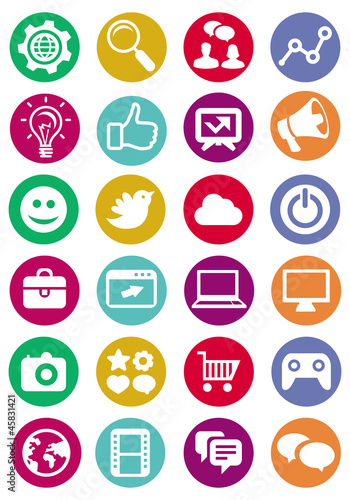 Vector: Vector internet and technology icons Vector internet and technology icons