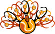 Vector: Tennis Thanksgiving Holiday Turkey Graphic Vector Illustration Tennis Thanksgiving Holiday Turkey Graphic Vector Illustration