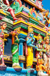sculptures sur façade temple indien