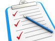 Checklist with pencil