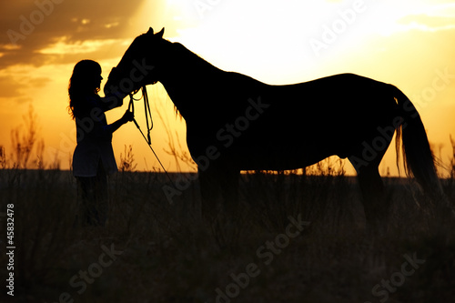 Photo: Woman and horse Woman and horse