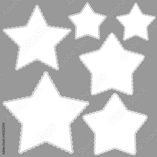 Vector: Set of stars with fretwork edges Set of stars with fretwork edges