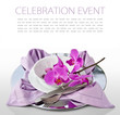 Festive Table Setting with Orchid