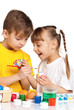 Children with Easter eggs