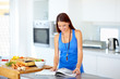 Checking she has all the ingredients