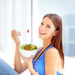 Enjoying the pleasure of a healthy meal