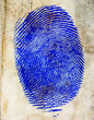 Foto: Blue old fingerprint Blue old fingerprint