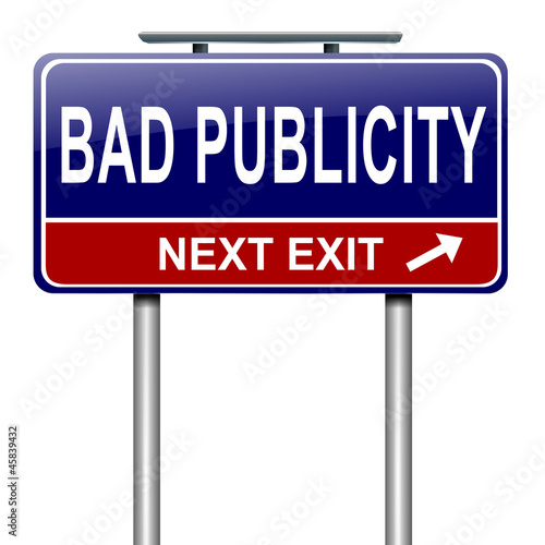 Illustration: Bad publicity concept. Bad publicity concept.