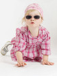 cute little girl with sunglasses