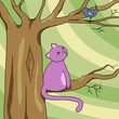 Katze auf dem Baum