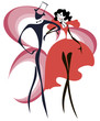stylized image of a couple in suits for rock-n-roll