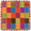 Vector: Colorful quilt plaid with fringe Colorful quilt plaid with fringe