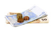 billetes y monedas de euro